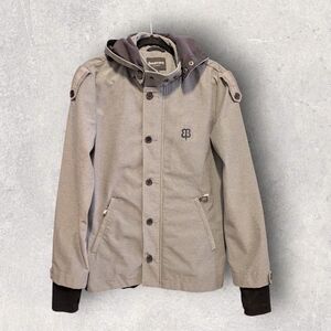 BetaBrand Men's Light Gray Bike To Work Commuter Jacket w. Hood S